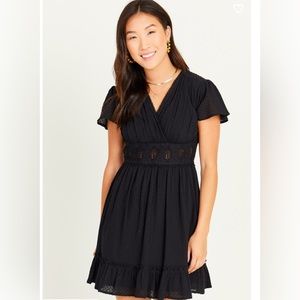 Altar'd State Elegant Black Mini Dress